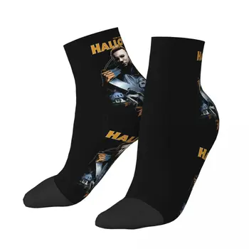 Забавные носки на Хэллоуин с принтом для мужчин и женщин, стрейчевые носки для съемочной группы фильма ужасов Майкла Майерса, осень-зима 1