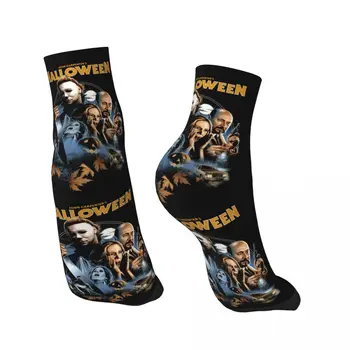 Забавные носки на Хэллоуин с принтом для мужчин и женщин, стрейчевые носки для съемочной группы фильма ужасов Майкла Майерса, осень-зима 2