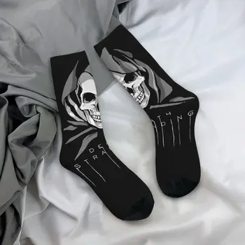 Осенне Зимние красочные мужские и женские носки Kojima's Death Stranding BT, баскетбольные носки с металлическим черепом, впитывающие пот