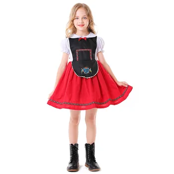 Детский костюм для немецкого фестиваля Октоберфест для девочек, косплей, Пивной фестиваль, горничная, Баварское традиционное платье Дирндль