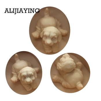 DY0018 3D форма для собак ручной работы, гипсовые силиконовые формы, формы для помадки, шоколада, смолы, глины, мыла, формы для свечей
