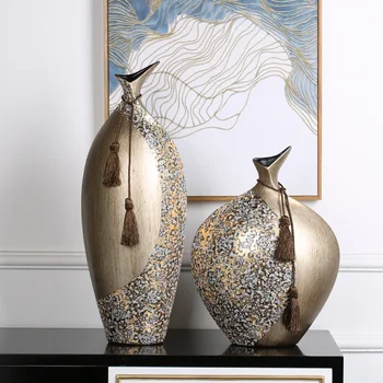 Керамическая ваза в европейском стиле, украшение винного шкафа, гостиной, ТВ-шкафа, украшение входной двери