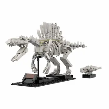 Скелет спинозавра и морская черепаха с подставкой для дисплея 659 деталей MOC Build 0