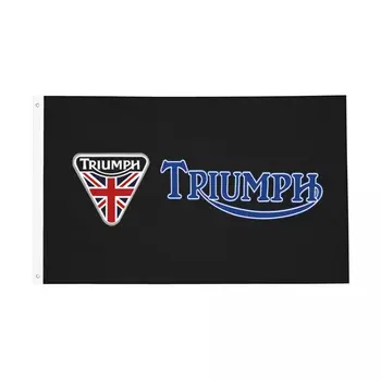 Флаг Мотоцикла TRIUMPHS Открытый Баннер Полиэфирные Гоночные Винтажные Украшения Двухсторонние Флаги 60x90 90x150 см