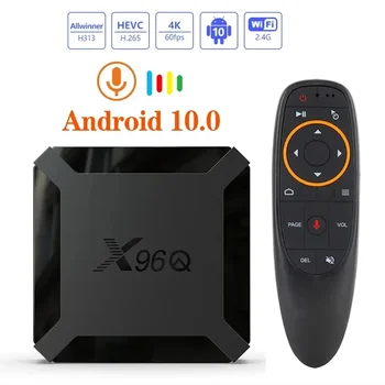 Для xiaomi X96Q TV Box Android 10 2 ГБ 16 ГБ Allwinner H313 четырехъядерный 4K 60fps Smart TVBOX Wifi Google Player телеприставка Youtube