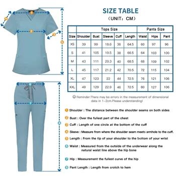 Медицинская униформа Scrubs, женские Аксессуары для медсестер, медицинские скрабы, Топы + брюки, однотонная больничная униформа для женщин, Оптовая цена 5