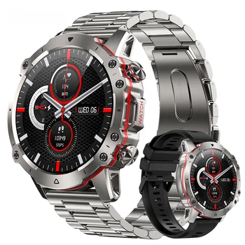 Новые мужские часы с HD-экраном, спортивные смарт-часы из нержавеющей стали, водонепроницаемые 110 + спортивных режимов, военные смарт-часы с Bluetooth-вызовом