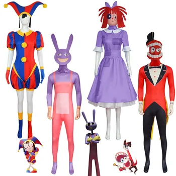 Детские костюмы на Хэллоуин, аниме, Цифровой цирк, Помни, одежда для косплея, боди для мальчиков и девочек, Мультяшный карнавальный подарок на день рождения для взрослых
