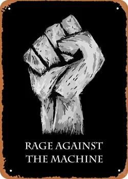 Рок-группы Rage Against The Machine Мемориальная доска Плакат Металлическая жестяная вывеска 8 