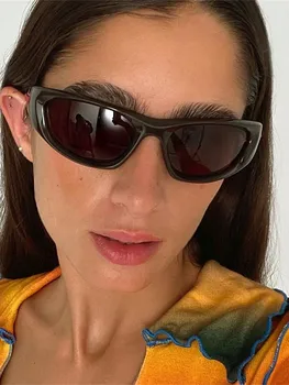Винтажные Женские солнцезащитные очки Y2K в стиле Панк 
