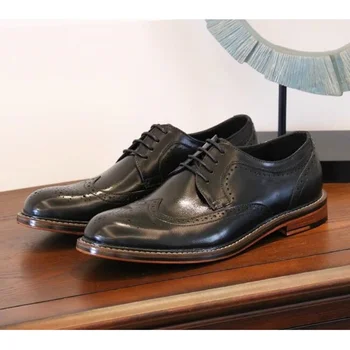 Черные мужские модельные туфли в британском стиле, Дышащая Мужская обувь на шнуровке с острым носком, Деловая Высококачественная Мужская обувь 2024 Zapatillas Mujers