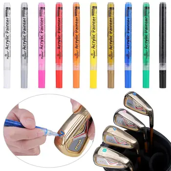 Многоцветные солнцезащитные принадлежности для гольфа Чернильная ручка Акриловая ручка для рисования, меняющая цвет, ручка для клюшки для гольфа