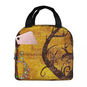 Густав Климт Портативная Изолированная Оксфордская сумка для ланча Многоразовый Ланч-бокс, органайзер для ланча, термосумка-холодильник, сумка-тоут