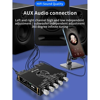 YS-AS21 2.1-Канальная плата цифрового усилителя Bluetooth TPA3251 Аудиомодуль сабвуфера с мощной Регулировкой низких частот TPA3251 1