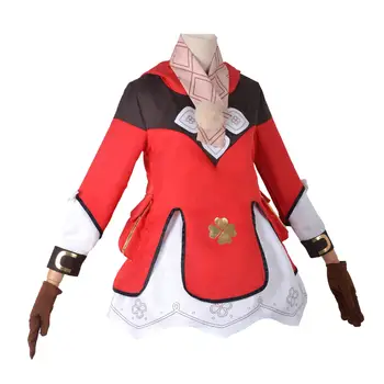 Костюм для косплея Klee Genshin Impact, парик, шляпа, наряд для косплея Loli Genshin, женское платье для Хэллоуина, полный комплект костюма рыцаря 3