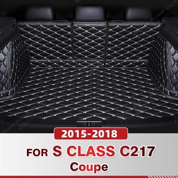 Автоматический Коврик для багажника с полным покрытием для Mercedes S Class E Class 2015-2018 17 16 Накладка для багажника автомобиля Аксессуары для защиты салона