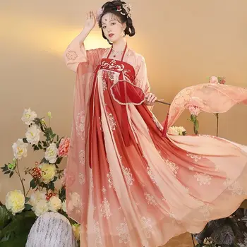 2023 Весенне-осеннее женское китайское платье Hanfu, одежда в древнекитайском стиле, Китайское традиционное платье, платье феи