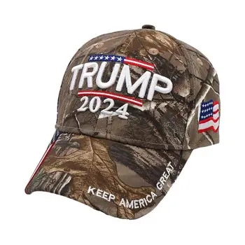 3 Цвета Новая бейсболка 2024 с флагом США, бейсболки, сохраняющие Америку великолепной, Президентская шляпа с защелкивающейся спинкой, 3D шляпы с вышивкой