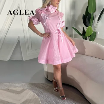 AGLEA Prom Dresses Intricate Fashion High Collar A-line Tulle Formal Occasion Gown выпускное платье abiti per occasioni formali