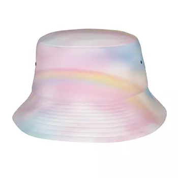 Новые модные шляпы-ведерки, рыбацкие кепки для женщин и мужчин Gorras, летние пастельные цвета небесной радуги