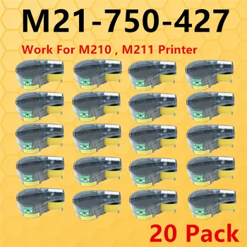 Картридж для этикеток Новой версии 5 ~ 20PK M21-750-427 Подходит для этикетировочных принтеров Brady M210, M211 19,1 мм, черное на белом
