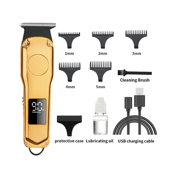 Профессиональная парикмахерская Машинка для стрижки волос Перезаряжаемая Электрическая Машинка для стрижки бороды Триммер Бритва для бритья для мужчин Резак