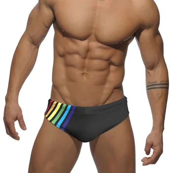Новые плавки Rainbow, мужская сексуальная накладка на пояс, Пляжные молодежные плавки, Европейские и американские модные трусы