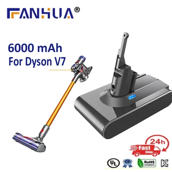 Оригинальный Литий-ионный Аккумулятор Fanhua 21.6V 6000mAh для Dyson V7 SV11 FLUFFY V7 Animal V7 trigger Vacuum Cleaner Battery