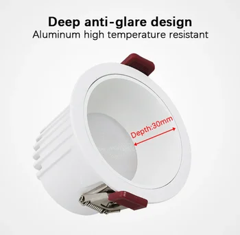 Светодиодный Cob-светильник с антибликовым покрытием Smalle, встроенный ультратонкий плафон, алюминиевый потолочный прожектор, алюминиевые светильники.