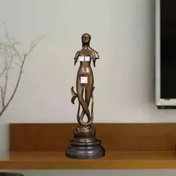 QW-314 Современная бронзовая статуэтка богини цветов, статуэтка в стиле Вестерн из металла, скульптура из бронзы горячего литья для украшения дома