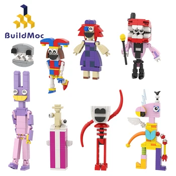 BuildMoc Удивительный Цифровой цирк Джокер Кролик, строительный блок, Фигурка Помни и Джакса Глоинка, игрушка для детей, подарок на день рождения и Рождество