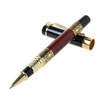 Роскошная Металлическая Шариковая Ручка с имитацией Дерева с Тиснением, Ручка-роллер Office S