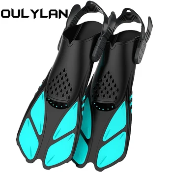 Oulyan Профессиональные Плавательные Короткие ласты Для подводного плавания, Ласты для глубокого дайвинга, Регулируемая обувь для подводного плавания, Снаряжение для дайвинга