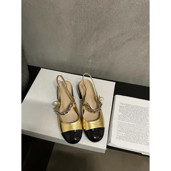 Африканская женская обувь 2023 года на платформе и каблуке, новейшие уличные брендовые туфли-лодочки, круглый носок, без застежки, Мелкий вырез, Бордово-бежевый, Новинка Outside F 1