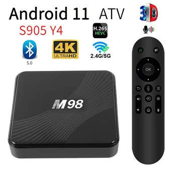 M98 TV Box Android 11 Smart TV медиаплеер Amlogic S905Y4 BT 5,0 Двойной WiFi 4G 5G ATV HD 4K 3D AV1 2GB 64GB iptv TV