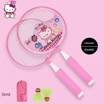 Sanrio Hello Kitty, ракетка для бадминтона, детская спортивная игрушка, Установить киоск, Оптовая продажа, Милые подарки для детей, творчество для начинающих, Горячие