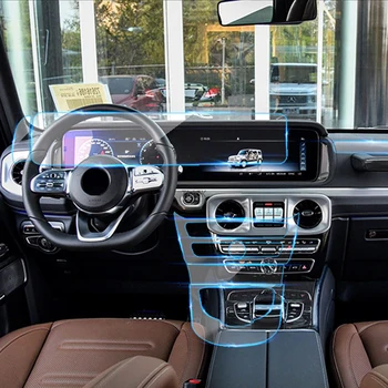 Для Mercedes Benz G Class W463 W464 G350 G500 AMG G63 2013-2022 Мультимедийная Навигация Центральной Консоли Автомобиля Полный Комплект Защитной Пленки TPU 1
