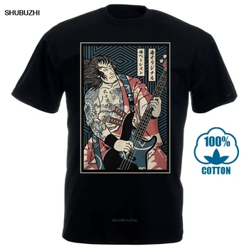 Оригинальная рубашка Samurai, черный хлопок Для мужчин, хлопковая футболка, мужская летняя модная футболка, размер евро