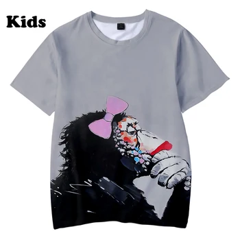 футболки, топы для мальчиков и девочек с орангутангом, Летние Новые модные повседневные футболки с принтом в стиле Харадзюку, Детские футболки с орангутангом, Детские футболки