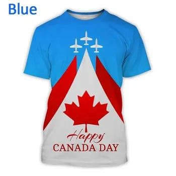3d Принт I Love Canada, Графическая Футболка Для Мужчин, Повседневные Футболки С короткими рукавами, Персонализированные Футболки в стиле Хип-хоп, Мужские Женские Футболки С Канадским Флагом 0