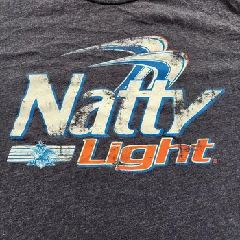Мужская футболка Natty Light Beer City Blue с коротким рукавом Tri-Blend M (bin59) 0