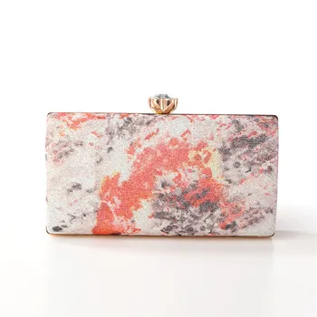 Женская сумка, ретро-роспись тушью, роскошная дизайнерская сумочка, маленький квадратный клатч, сумочка для вечеринок, сумка-мессенджер на цепочках Z303 3