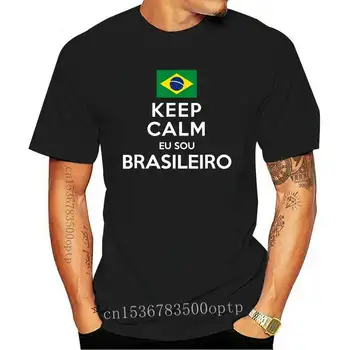 Сборная Бразилии по футболу Eu Sou Brasileiro Im Футболка с бразильским логотипом 2021 Новые мужские футболки с коротким рукавом для фитнеса