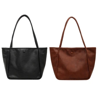 Сумка Из искусственной кожи, сумка для покупок большой емкости, универсальная сумка через плечо для девочек, женская модная сумка, сумки для школьных книг.