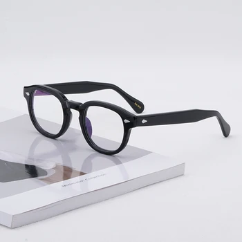 Оптическая оправа для очков Мужчины Женщины Johnny Depp LEMTOSH Винтажные очки Компьютерная Ацетатная оправа для очков для мужчин с прозрачными линзами