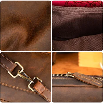 Натуральная кожа Деловая сумка для отдыха Мужская сумка через плечо винтажная модная повседневная мужская трендовая сумка через плечо 3