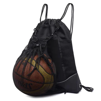 Баскетбольная сумка на шнурке, боковая сетчатая сумка с несколькими карманами, Переносная сумка для футбола, волейбола, Расширяемый Рюкзак, Шлем, Багажные сумки