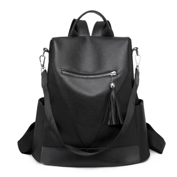 Новый модный женский рюкзак большой емкости, студенческая школьная сумка для девочек, противоугонная женская дорожная сумка через плечо 5