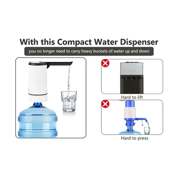 Диспенсер для воды -Диспенсер для охладителя воды - Портативный насос для бутылок с водой для кемпинга или семьи и офиса Прочный, простой в установке 1