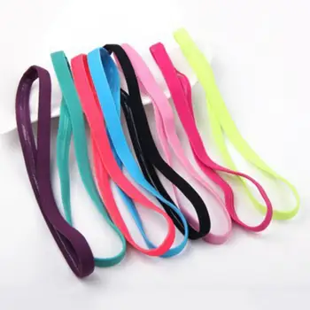 5шт Эластичная веревка Ярких цветов Спортивная повязка на голову для йоги, нескользящие аксессуары для фитнеса для волос
